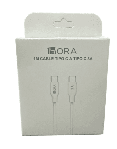 CABLE TIPO C A TIPO C 3AMP 1M BLANCO