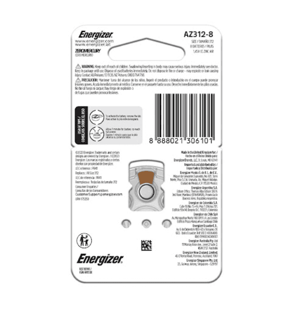 PILA AUDICION #312 ENERGIZER X 8 UND — imagen 2