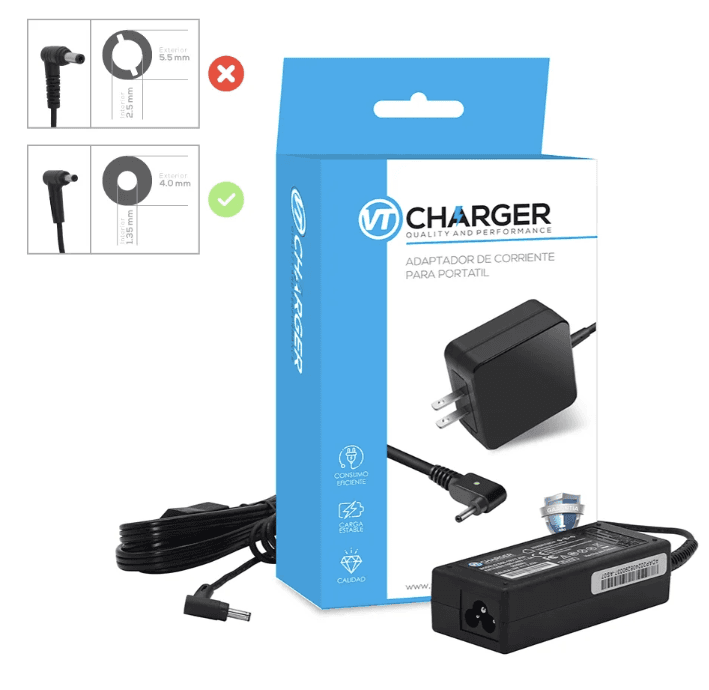 CARGADOR Asus 19V 3.42A 65W VT-CHARGER 4.0*1.35 — imagen 2