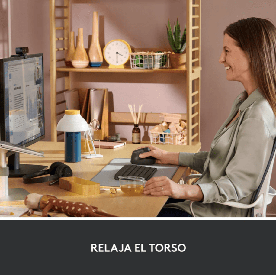 MOUSE LOGITECH LIFT VERTIVAL ERGONÓMICO INALÁMBRICO GRAFITO — imagen 3