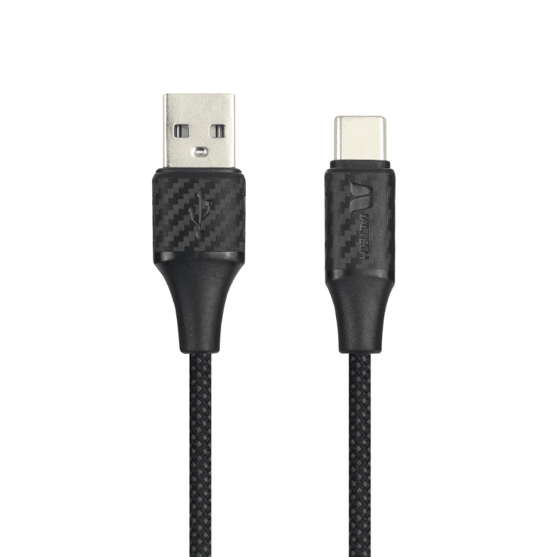 CABLE USB A TIPO C TRENZADO 1M 3A