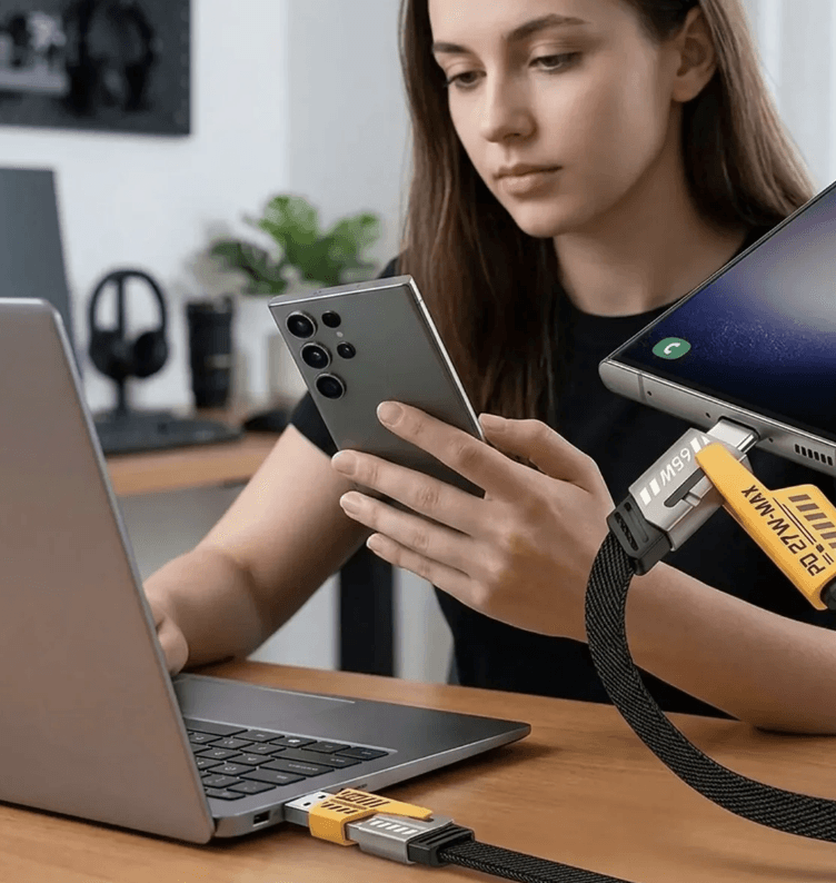 CABLE 4 EN 1 ARMOR 65W/27W AWEI — imagen 5