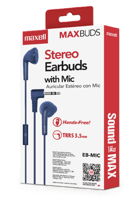 AUDIFONO MAX BUDS TRR3.5mm AZUL — imagen 2