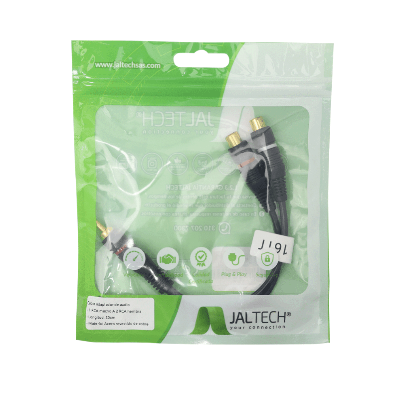 CABLE RCA MACHO A 2 RCA HEMBRA — imagen 2
