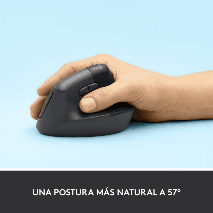 MOUSE LOGITECH LIFT VERTIVAL ERGONÓMICO INALÁMBRICO GRAFITO — imagen 2