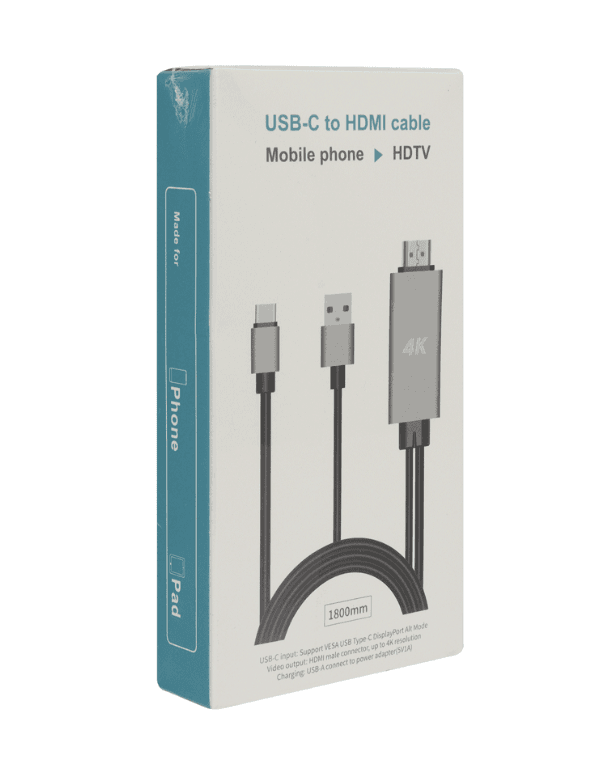 CABLE OTG TIPO C A HDMI 4K — imagen 2