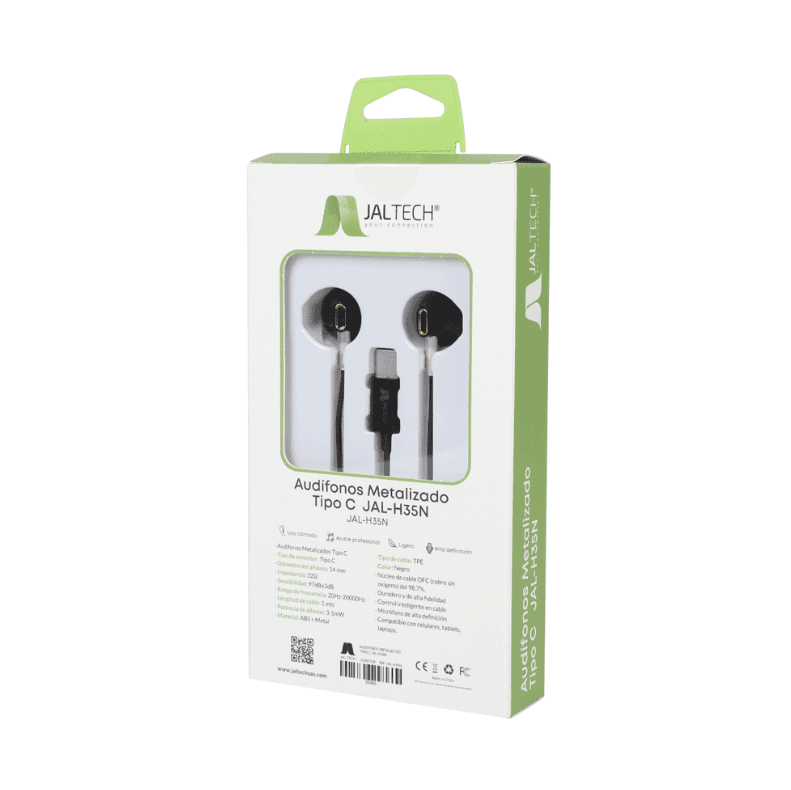 AUDIFONOS METALIZADO TIPO C JAL-H35N — imagen 3