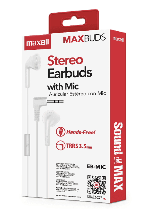AUDIFONO MAX BUDS TRR3.5mm BLANCO — imagen 2