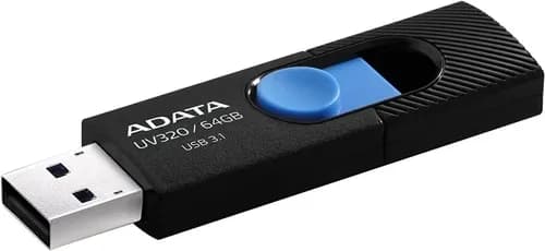 MemoriaUSB_Adata_uv320NegraAzul64GB_left