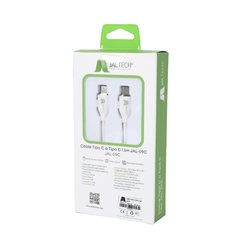 CABLE TIPO C A TIPO C 5A 65W 1M - JAL-S — imagen 3