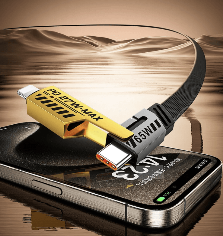 CABLE 4 EN 1 ARMOR 65W/27W AWEI — imagen 4