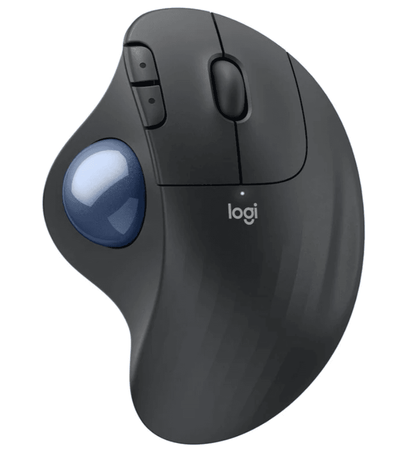 MOUSE LOGITECH M575S TRACKBALL INALAMBRICO ERGO USB/BLUETOOTH/GRAFITO BOLA AZUL — imagen 9