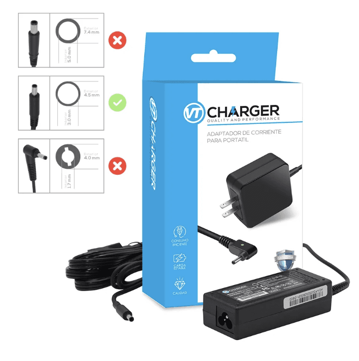CARGADOR Dell 19.5V 3.34A 65W VT-CHARGER 4.5*3.0