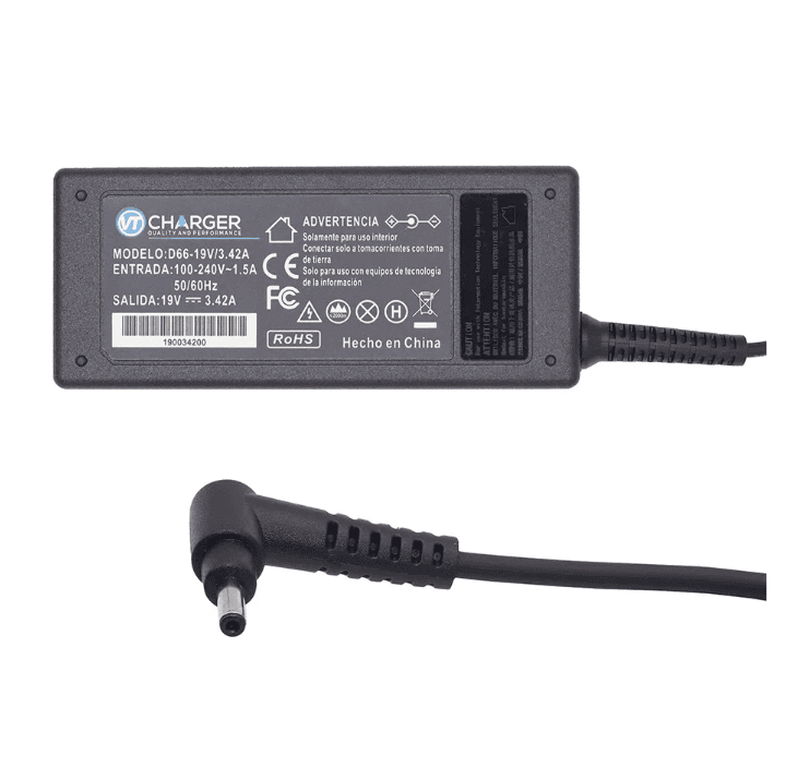 CARGADOR ACER 19V 3.42A 65W VT-CHARGER 3.0*1.0
