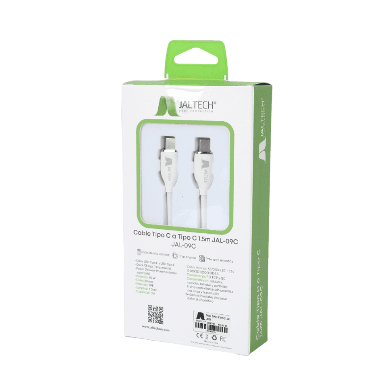 CABLE TIPO C A TIPO C 1.5M 60W — imagen 3