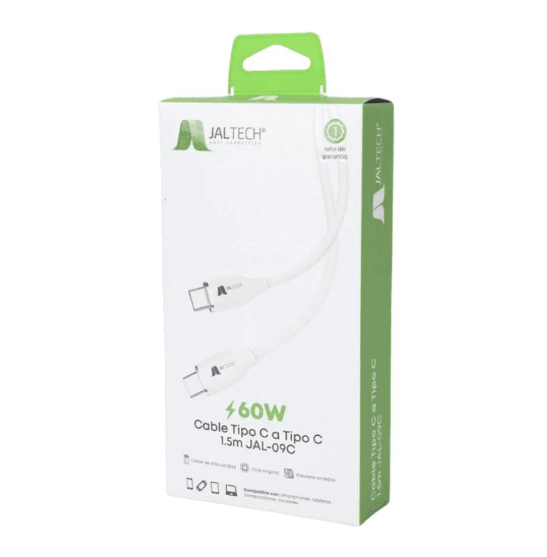 CABLE TIPO C A TIPO C 1M 60W — imagen 3