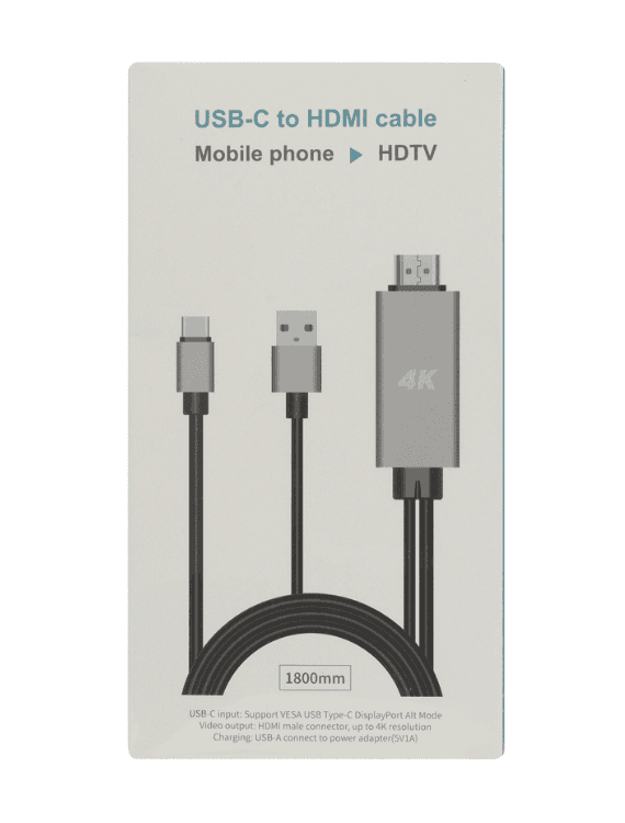 CABLE OTG TIPO C A HDMI 4K