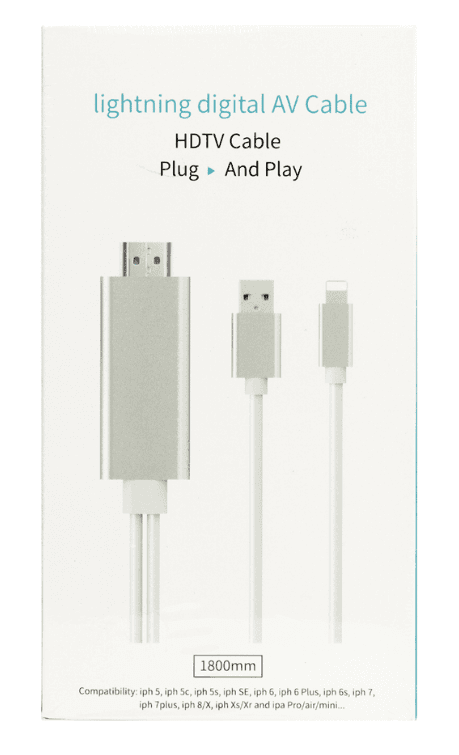 CABLE OTG LIGHTNING A HDMI FULL HD 2K