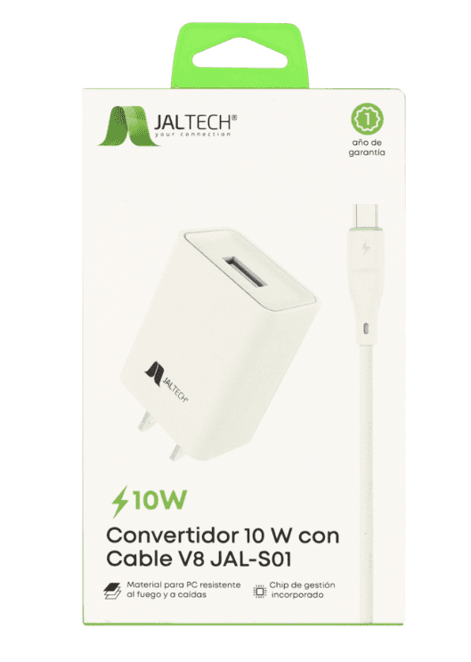 CONVERTIDOR 10W CON CABLE V8 JAL - S01